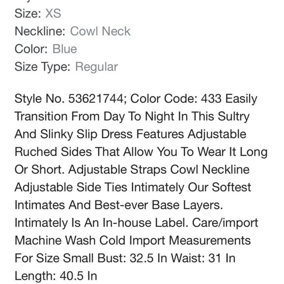 Free People Midnight Blue Day to Night convertible Slip Dress NWT - Picture 3 of 11